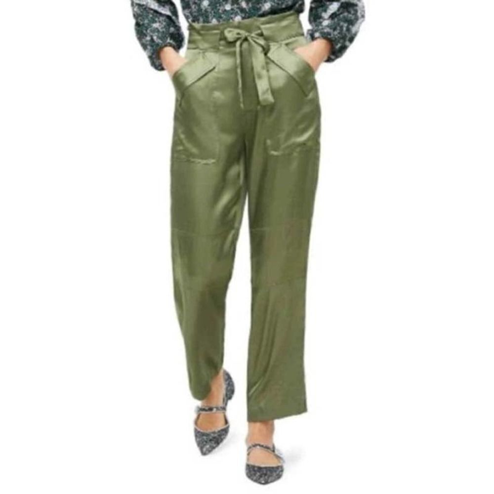 J. Crew Drapey Tie Cargo Pants in Rusty Brick Sz. 4 - Picture 7 of 7
